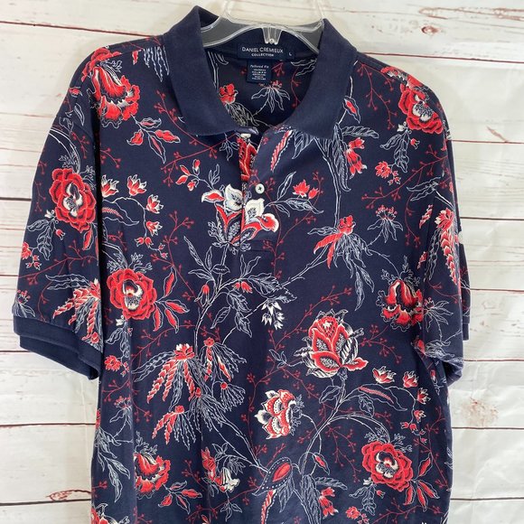 Daniel Cremieux Red White Blue Short Sleeve Shirt NWOT Men's Size Large - Picture 13 of 13